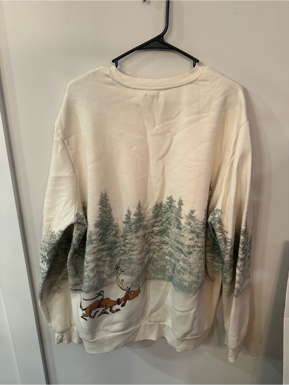 The Grinch Who Stole Christmas Graphic Sweatshirt Cream Adult XXL - Picture 4 of 4